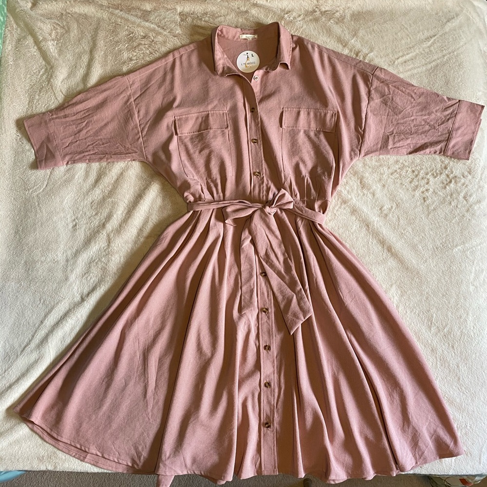 Trench-Inspired Shirt Dress 👗